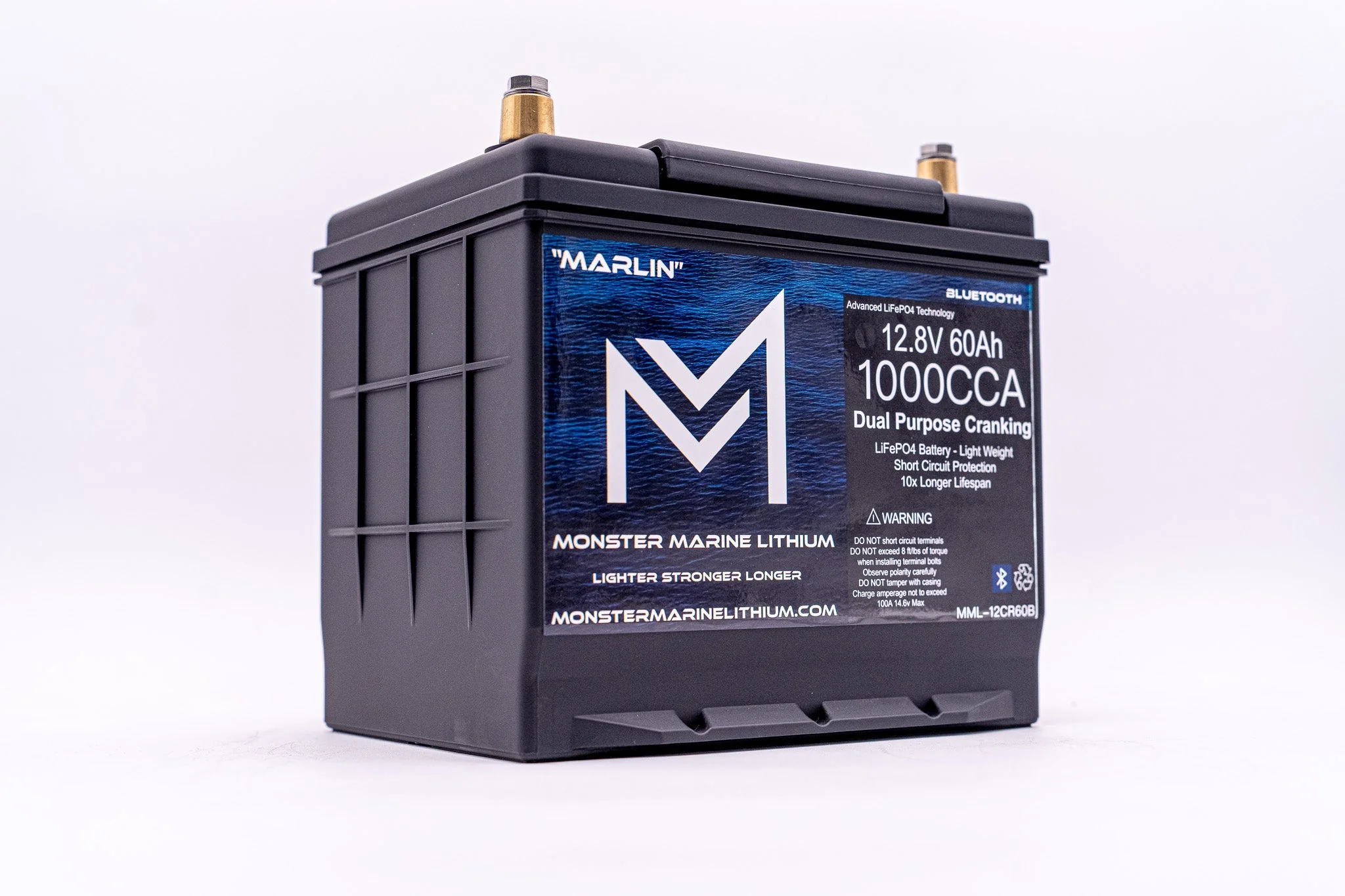 1000CCA 12V 60Ah Dual Purpose Cranking Lithium Battery - BLUETOOTH - MML-12CR60B - Image 4
