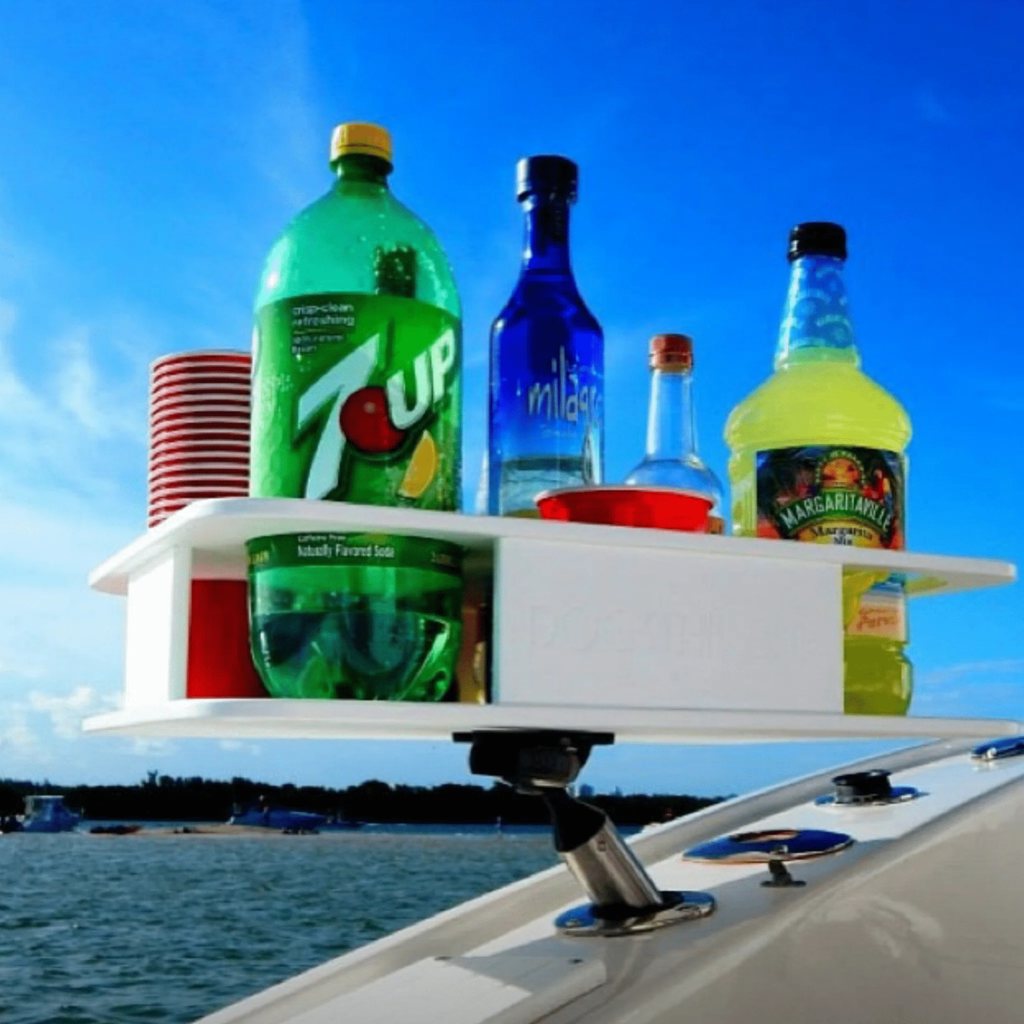 Docktail Boat Table Caddy with Adjustable Rod Holder Mount - Image 15