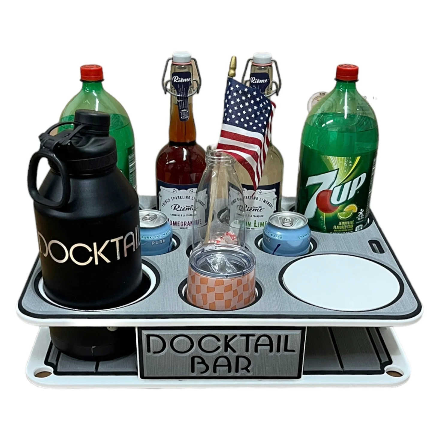 Docktail Boat Table Caddy with Adjustable Rod Holder Mount - Image 28