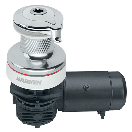 Harken #35 2 Speed Electric Self-Tailing Radial Winch - Chrome with White Trim
