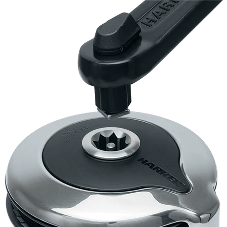 Harken #40 Electric Self-Tailing Rewind Radial Winch Reverse Speed - Chrome with White Trim - Image 2