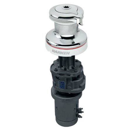 Harken 60 3 Speed Electric Self-Tailing Radial Winch - Chrome with White Trim