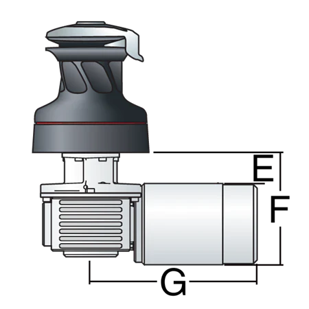 Harken 70 2 Speed Electric Self-Tailing Radial Winch - Chrome with White Trim - Image 4