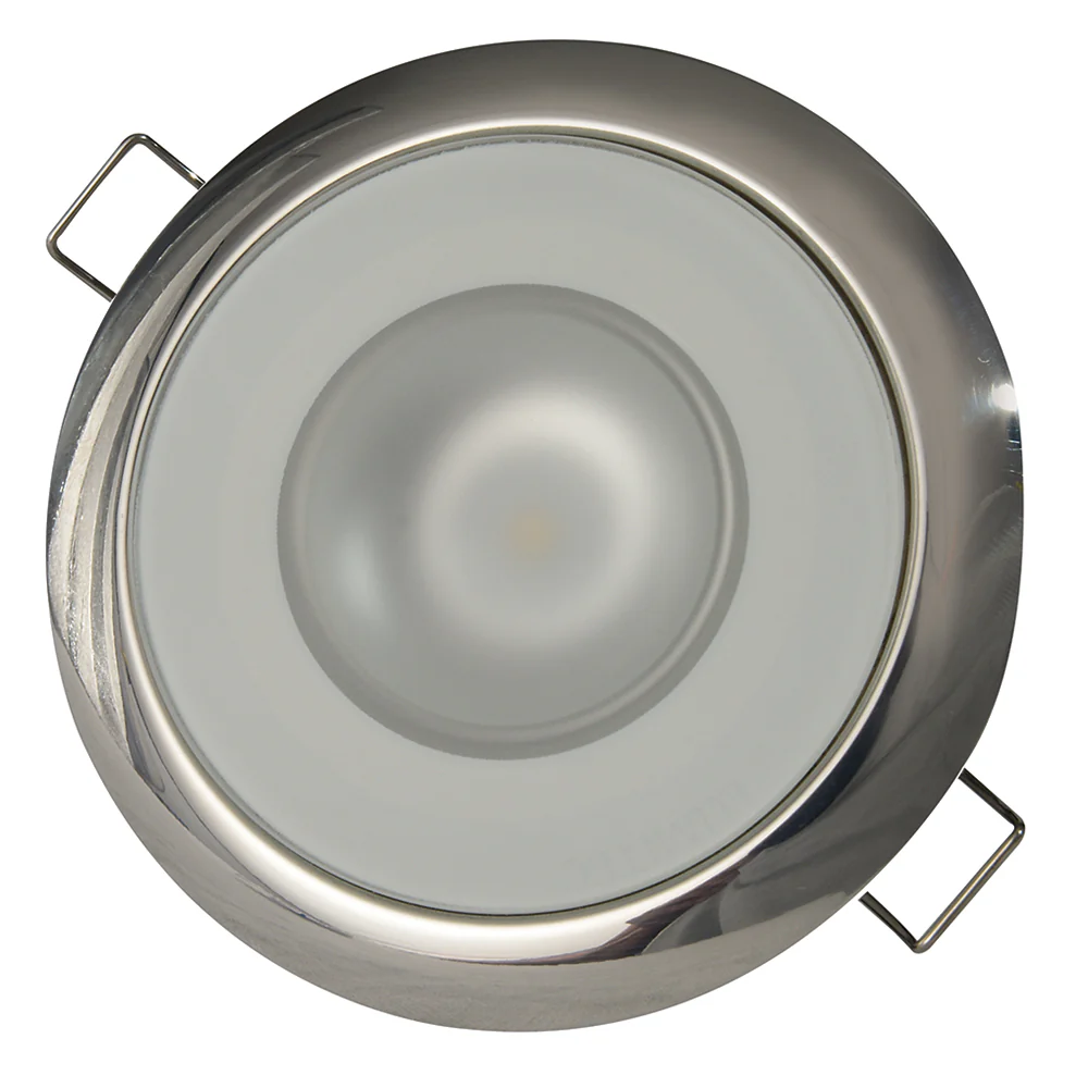 Lumitec Mirage - Flush Mount Down Light - Glass Finish/Polished SS Bezel - 3-Color Red/Blue Non-Dimming w/White Dimming [113118] - Image 2