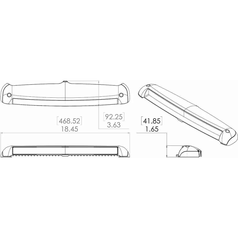 Lumitec Razor Light Bar - Spot - Black Housing - Flush Mount [101589] - Image 2