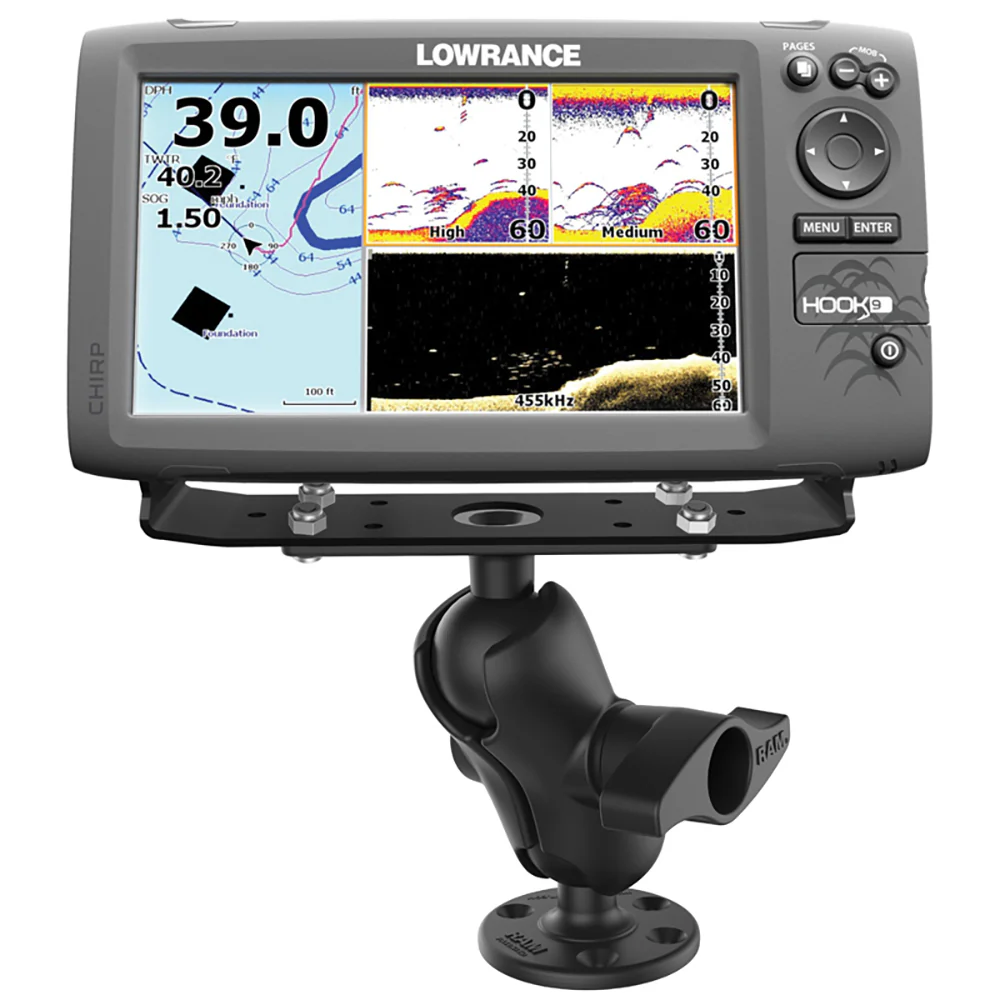 Ram Mount Universal D Size Ball Mount with Short Arm for 9"-12" Fishfinders and Chartplotters [RAM-D-115-C] - Image 2