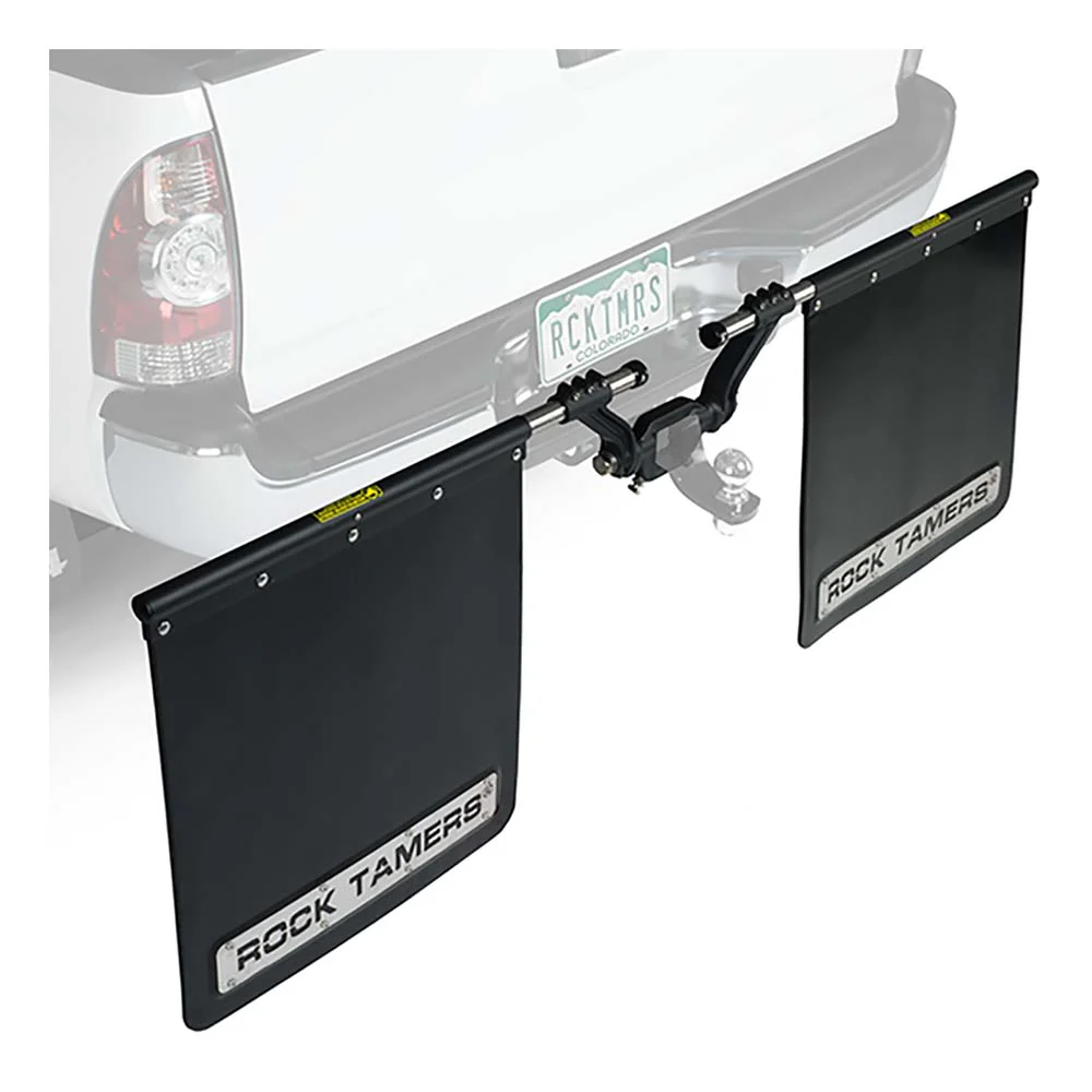 ROCK TAMERS 2" Hub Mudflap System - Matte Black/Stainless [00108] - Image 2
