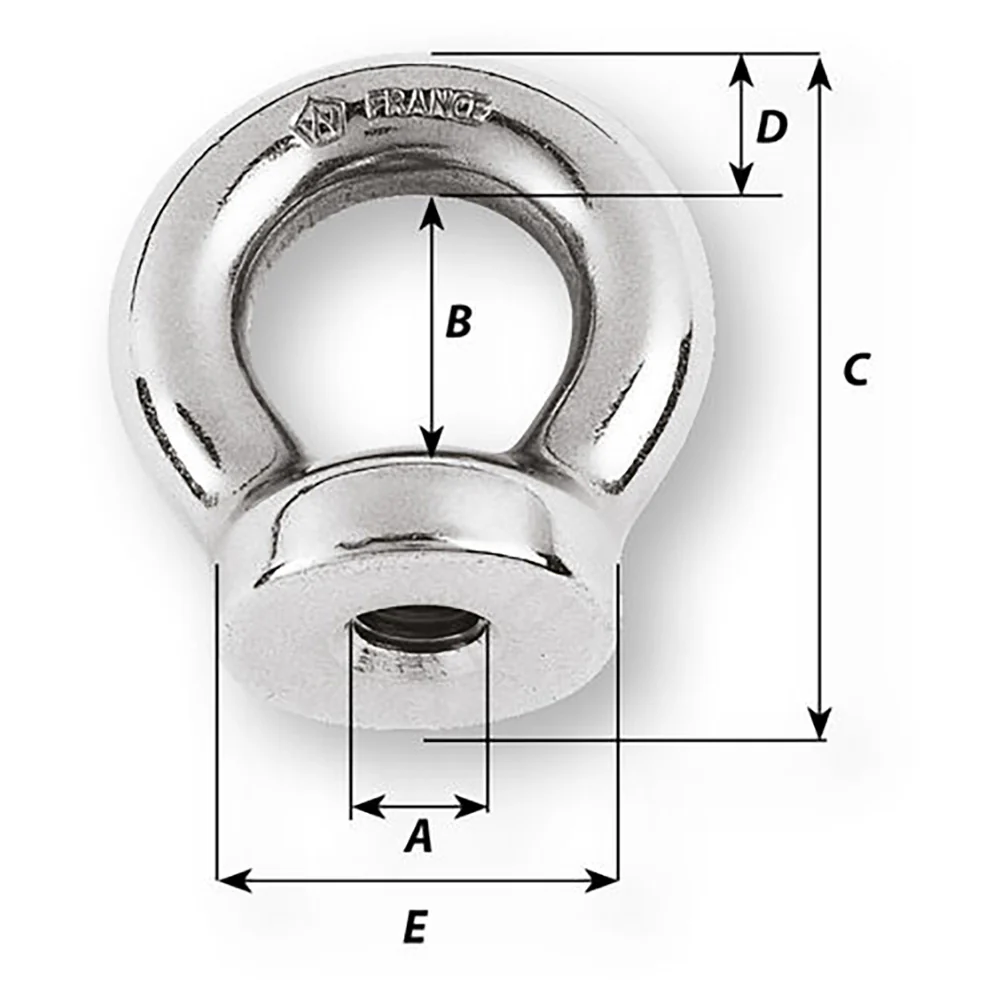 Wichard 12mm Eye Nut - Thread M16 x 200mm [6368W] - Image 2